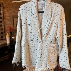 Lioness Ivory Tweed Double-Breasted Blazer